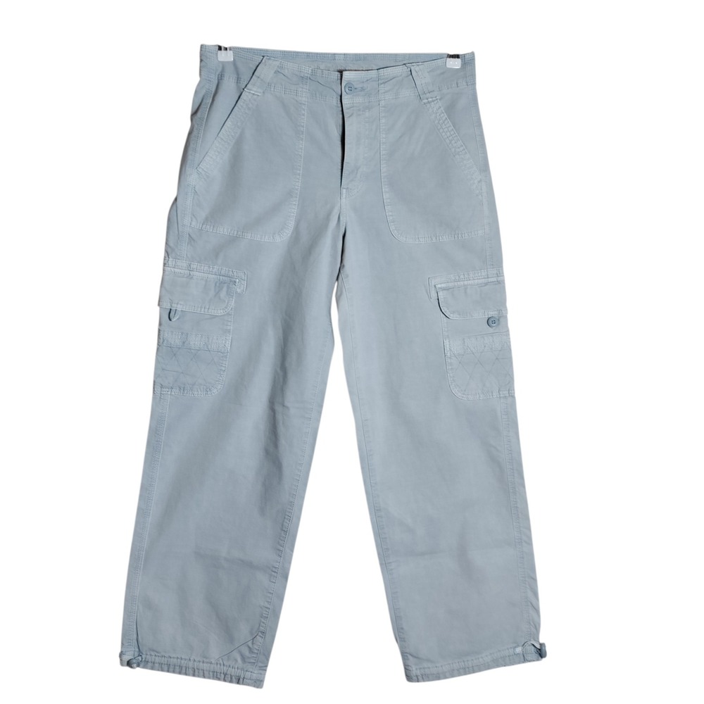 American Eagle Womens Light Blue Stretch Cargo Pants Size 8 Utility Pockets